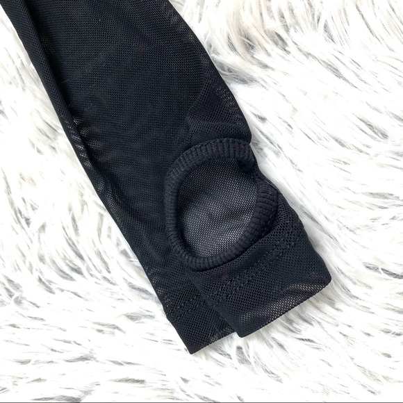 Dolls Kill Sheer Mesh Spooky Cat Patch Goth Long Sleeve Shirt EUC - Picture 5 of 11